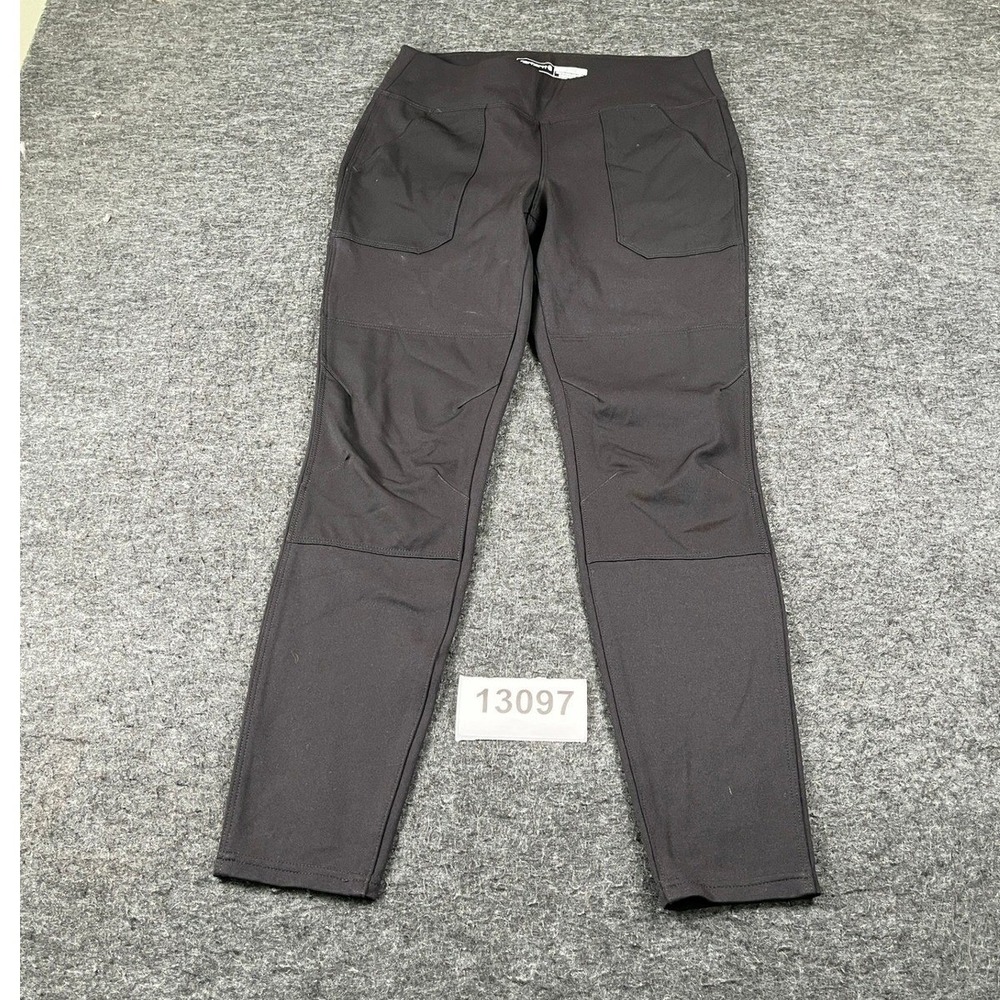 Carhartt Midweight Pants Womens Black Medium Stretch Fitted Casual Tapered Leg